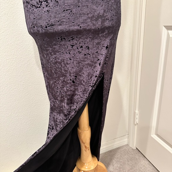 HM Velvet Split Side Maxi Dress Size 4 - Picture 4 of 4